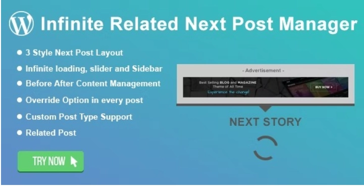 WordPress Infinite Related Next Post Manager 1.2 GPL Plugins